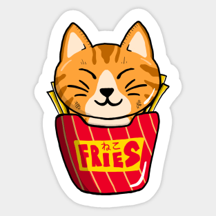 Cat Fries Sticker